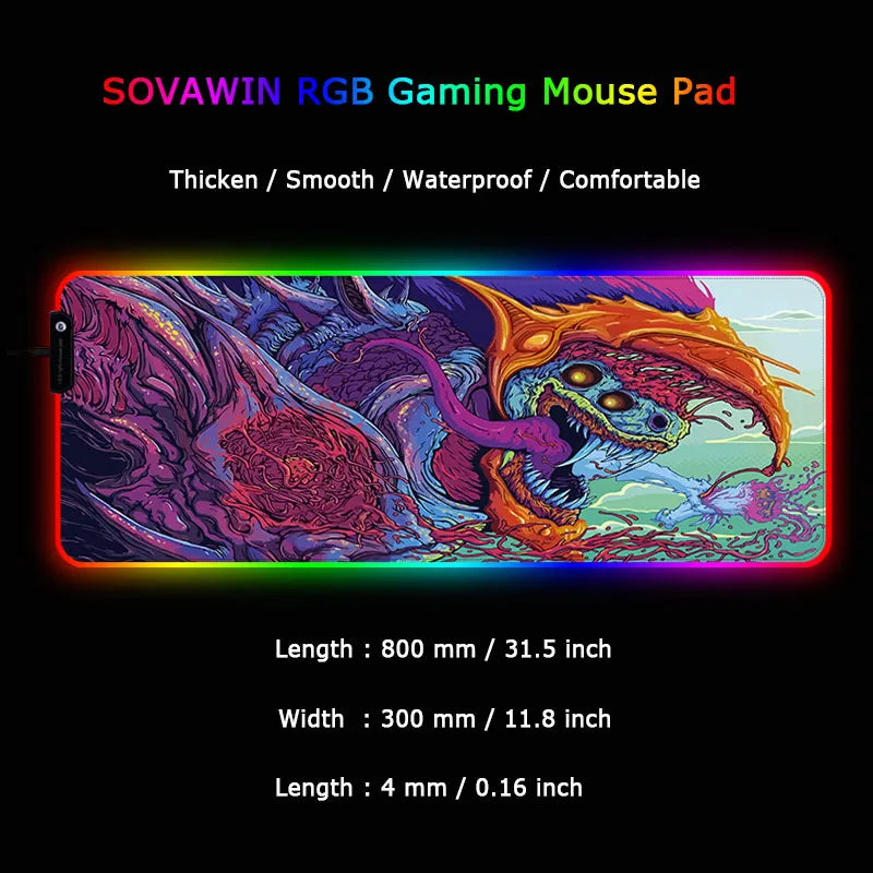 SOVAWIN GAMING MOUSE PAD WITH BACKLIGHT
